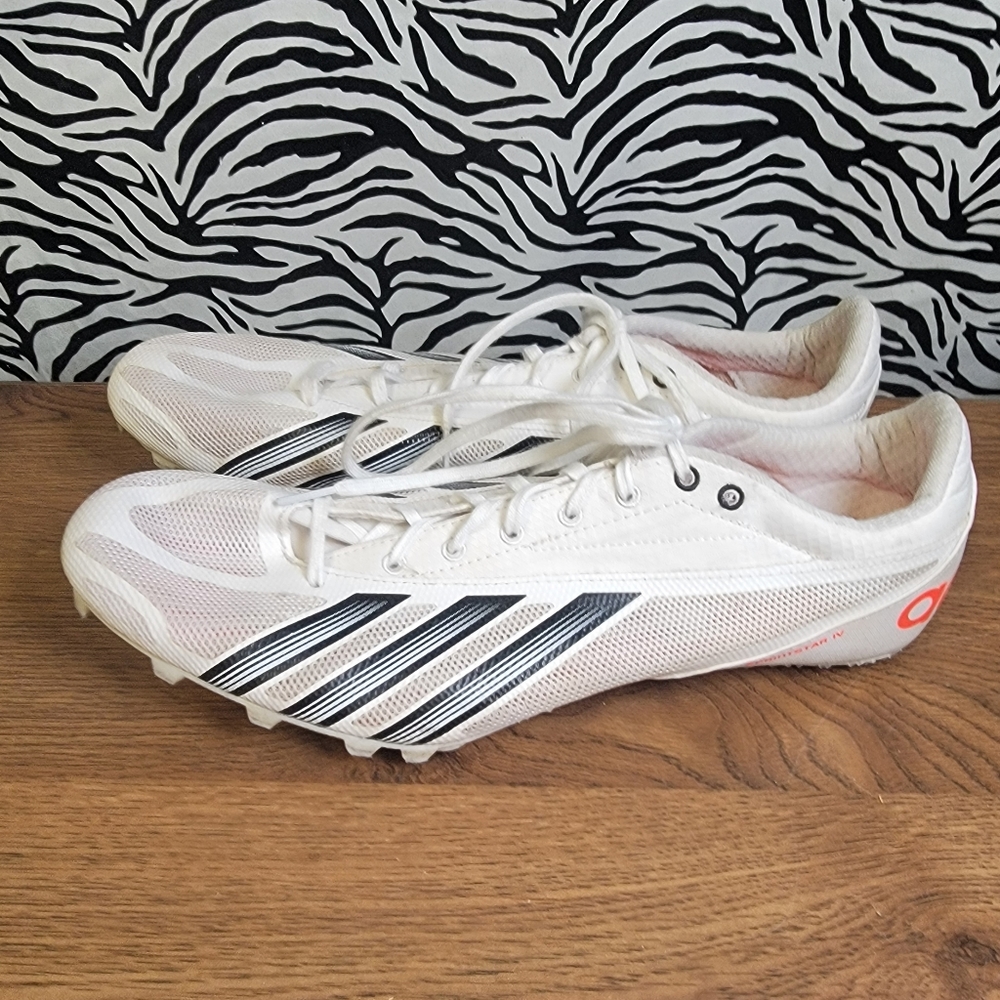 AUCRL3 0430 Mens Sz. 12 White Adidas Sprintstar IV (4) Track Spikes GWOSLO1.08